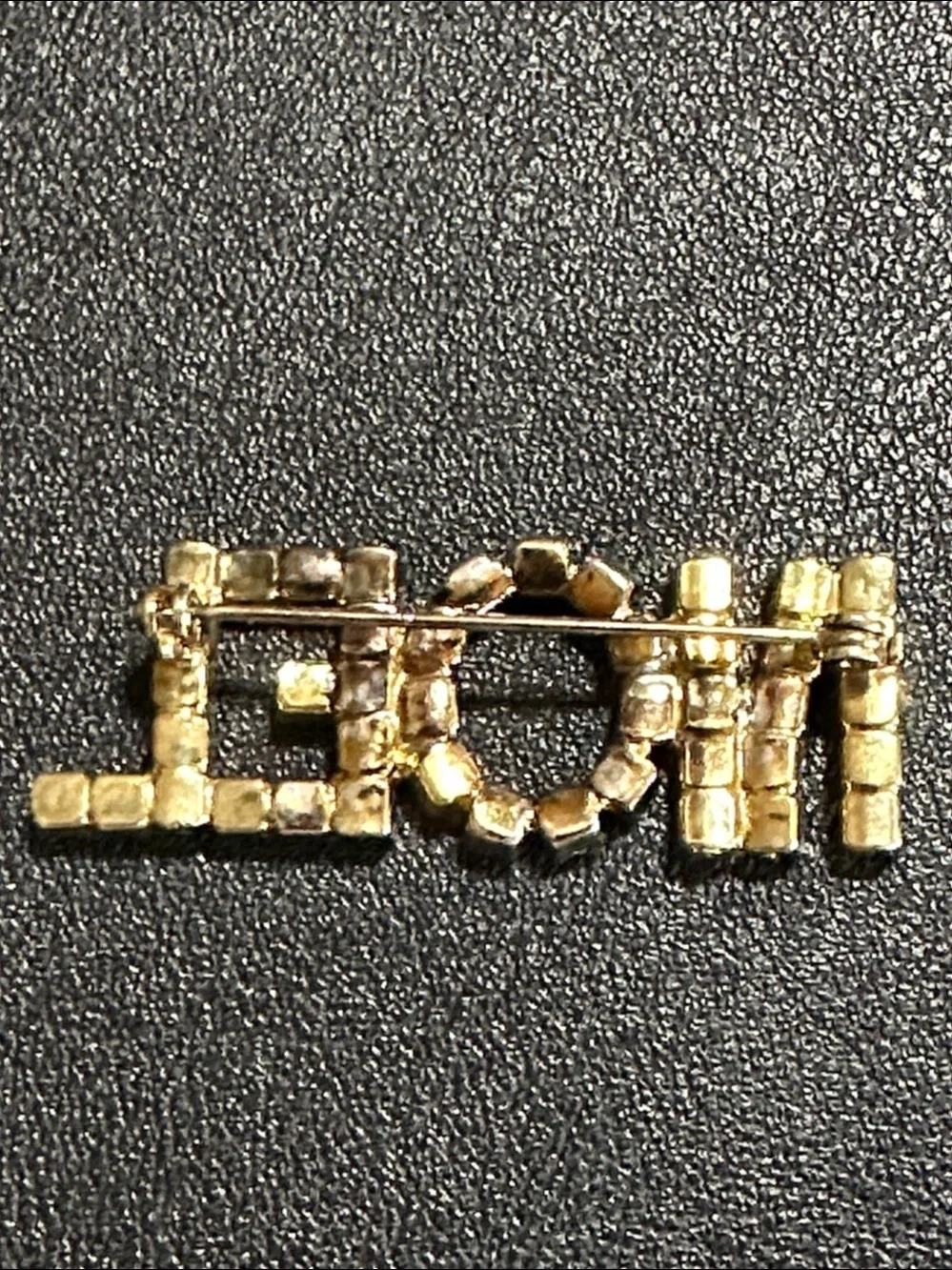 Christmas Holiday NOEL Rhinestone Vintage Brooch Pin